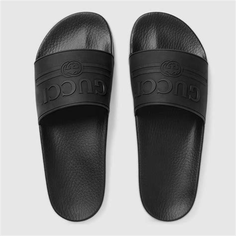 gucci flops noir|Gucci slides outlet.